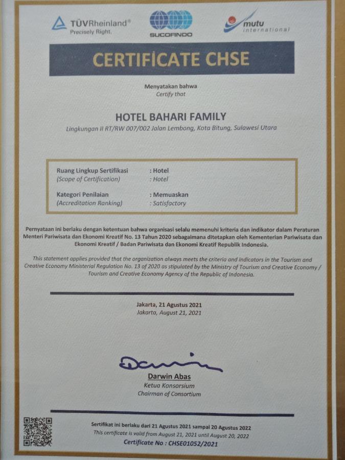 Bahari Family Hotel Bitung Exteriér fotografie
